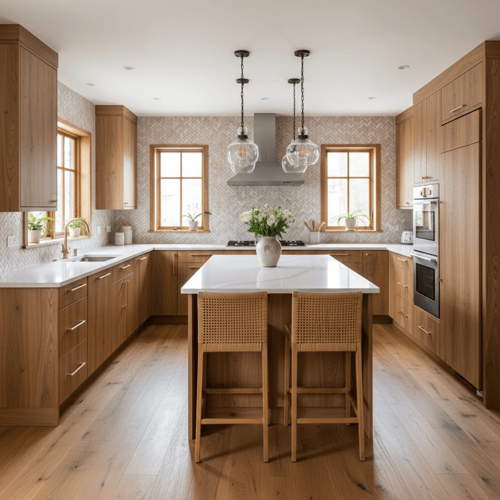 Kitchen project with laminates